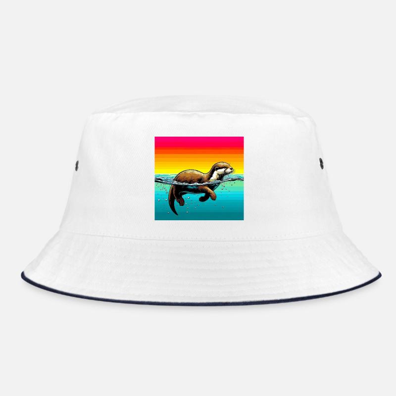 Otter - Bucket Hat - Weiß/Navy