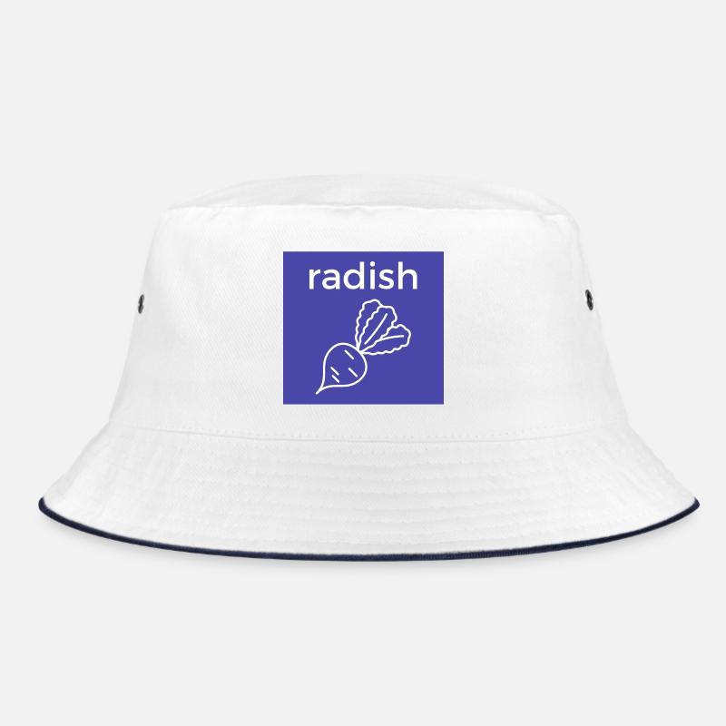 Style de ligne de radis sur bleu Bob