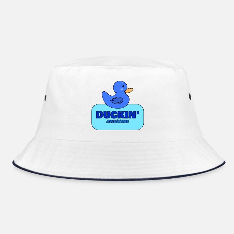 Duckin' Awesome Blue Duck Design - Bob - blanc/marine