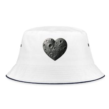 MOON LOVER - peace & love - Bob - blanc/marine - Devant