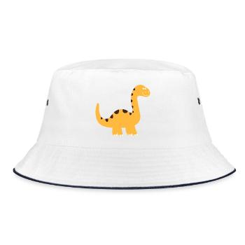 Cute Little Dinosaur - Bucket Hat - white/navy - Front