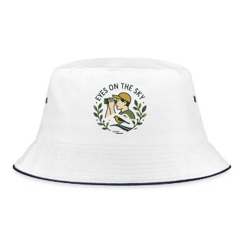 Eyes on the Sky - Bucket Hat - white/navy - Front