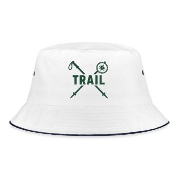 Trail Adventure Compass and Blades - Bucket Hat - white/navy - Front