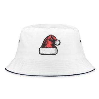 chapeau de Noël rouge - Bob - blanc/marine - Devant