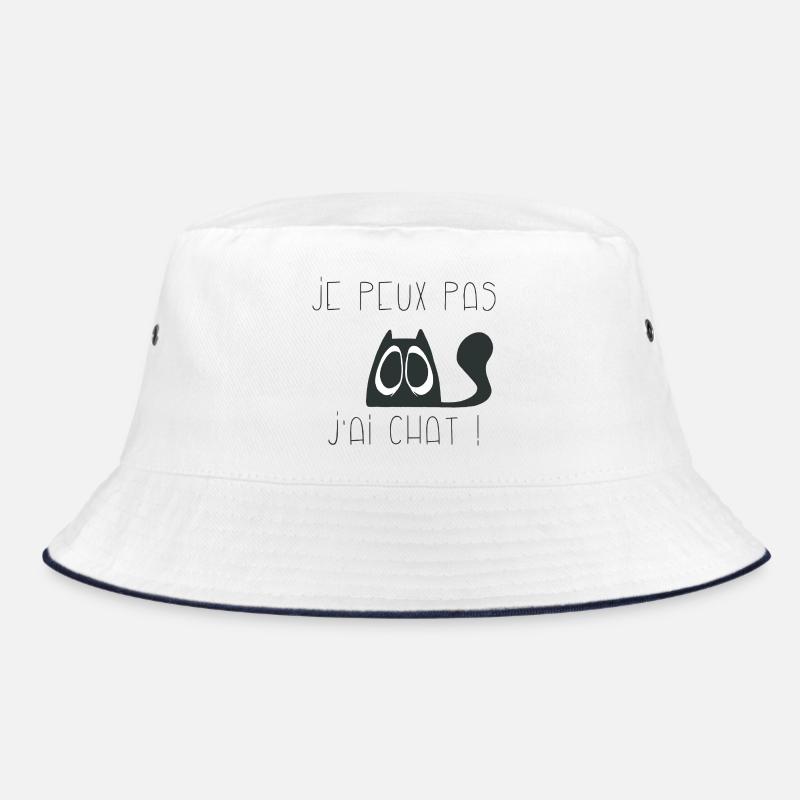 Je peux pas j'ai chat triste - Bob - blanc/marine