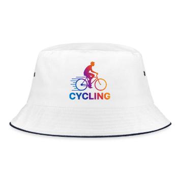 Kinetic Rainbow Cycling - Bucket Hat - white/navy - Front