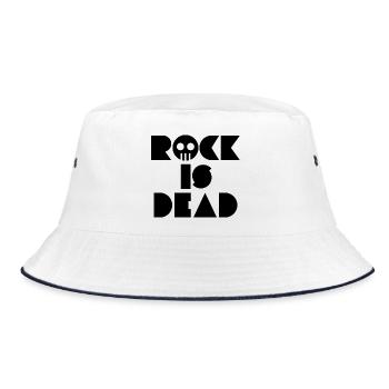 Rock is Dead - Bucket Hat - white/navy - Front