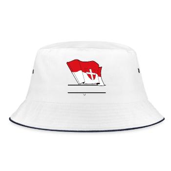 Wien Flag Namespace - Bucket Hat - white/navy - Front