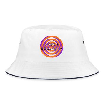 Cyber Security Spiral Emblem - Bucket Hat - white/navy - Front