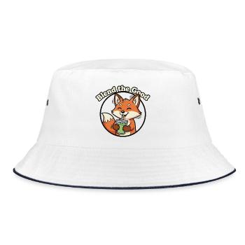 Fox Smoothie – Blend the Good - Bucket Hat - white/navy - Front