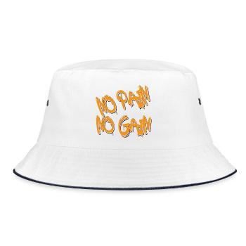 Pas de douleur sans gain – Style graffiti orange audacieux - Bob - blanc/marine - Devant