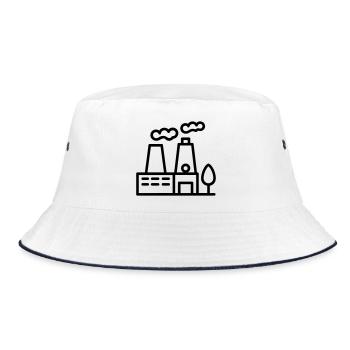 Eco-friendly factory - Bucket Hat - white/navy - Front