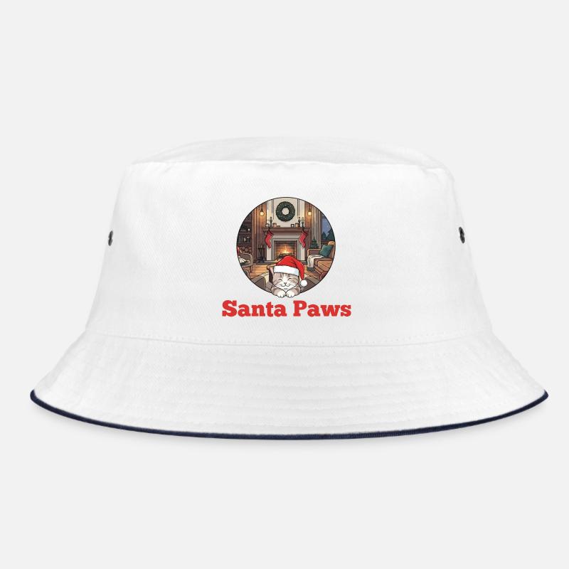 Christmas Cat - Santa Paws Bucket Hat