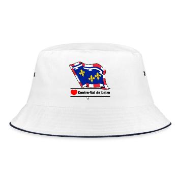 Centre-Val de Loire Love - Bucket Hat - Weiß/Navy - Vorne