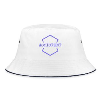 Work Assistant - Bucket Hat - white/navy - Front