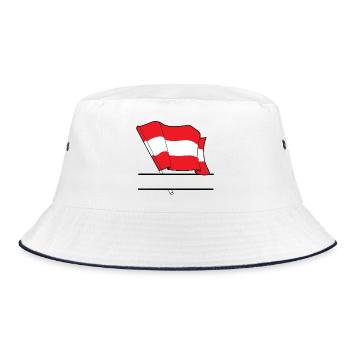 Austria Flag – Namespace - Bucket Hat - white/navy - Front