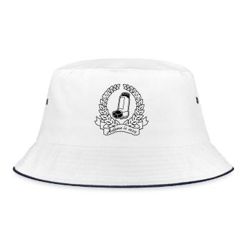 Asthma Is Sexy – Nerd Flirt Saying & Gift - Bucket Hat - white/navy - Front