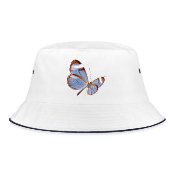 Conception transparente papillon Glasswing - Bob - blanc/marine - Devant
