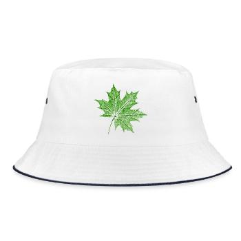Leaf Maple / Maple Leaf - Bucket Hat - white/navy - Front