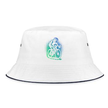 Roadbike artwork for your outfit - Bucket Hat - white/navy - Front