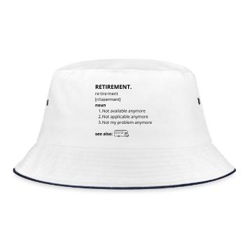 Retirement - funny text - Bucket Hat - white/navy - Front