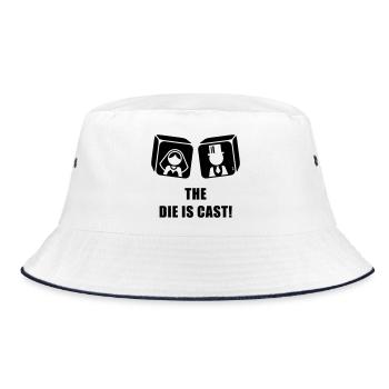 The Die Is Cast! (Stag Party Wedding Game Over, B) - Bucket Hat - white/navy - Front
