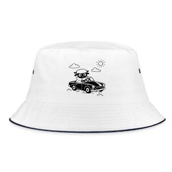 Sheep Convertible - Bucket Hat - white/navy - Front