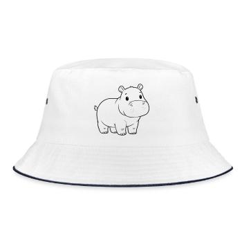 Résumé de la bande dessinée Bébé Hippopotame mignon - Bob - blanc/marine - Devant