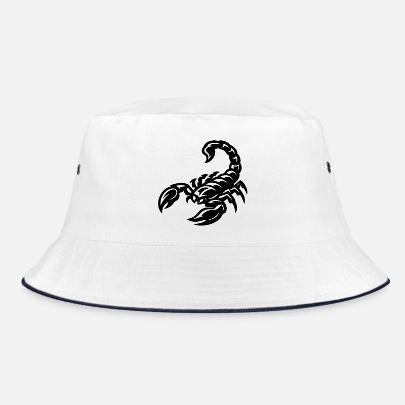 Scorpion Contour Line Art Bucket Hat