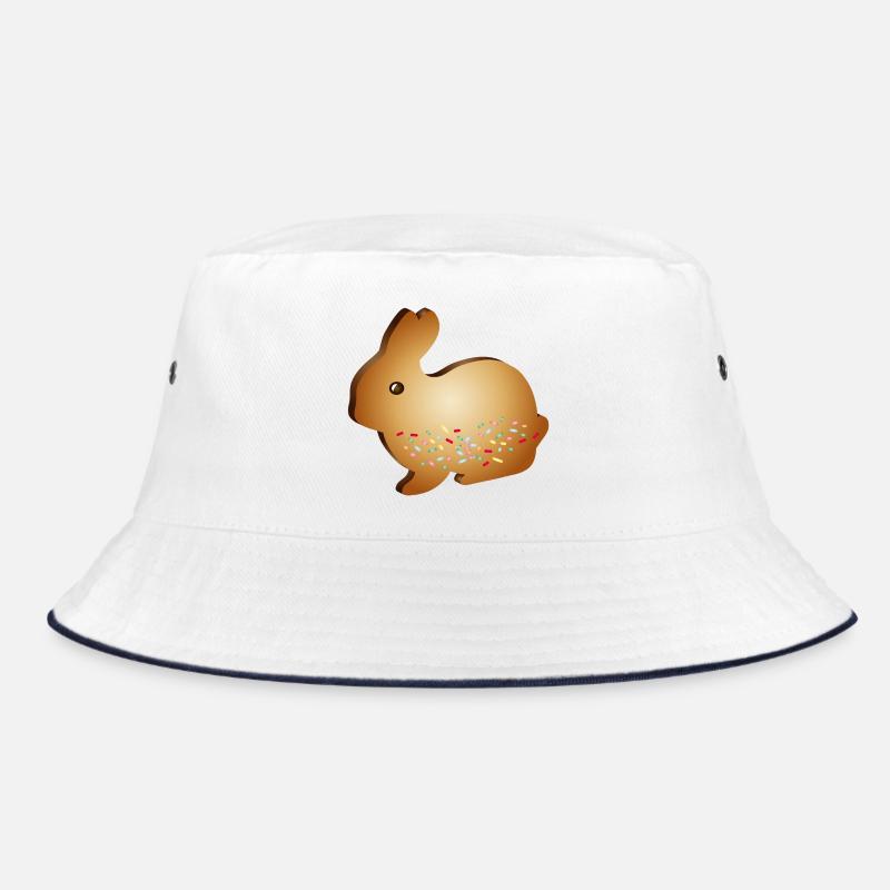 Easter bunny biscuit motif with colourful sugar sprinkles Bucket Hat