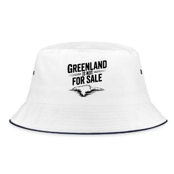 Greenland is Not for Sale - Bucket Hat - white/navy - Front