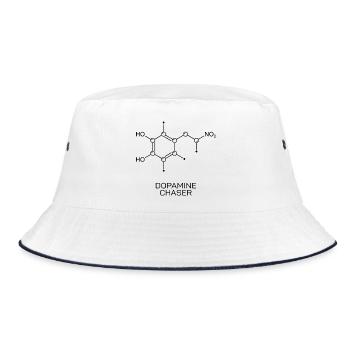 Dopamine Chaser Molecule - Bucket Hat - white/navy - Front