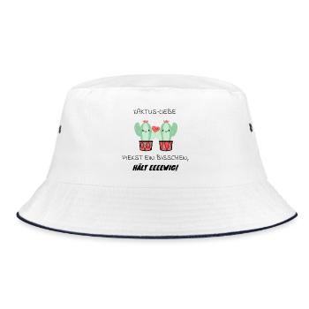 Cactus Love - Bucket Hat - white/navy - Front
