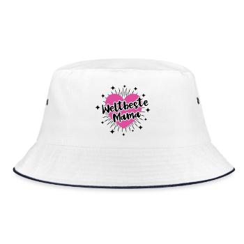 World's Best Mom Best Mom Thank You Mommy Mom Mom - Bucket Hat - white/navy - Front