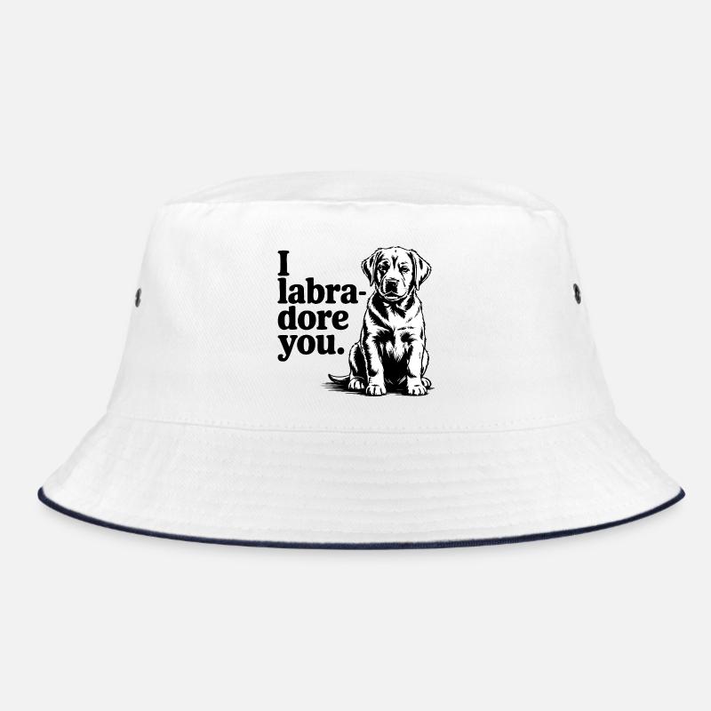 Labrador « I Labra-dore You » adore les chiens - Bob - blanc/marine