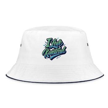 Kunstrad, Kunstradfahren, Hallenradsport - Bucket Hat - Weiß/Navy - Vorne