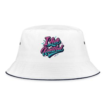 Kunstrad, Kunstradfahren, Hallenradsport - Bucket Hat - Weiß/Navy - Vorne