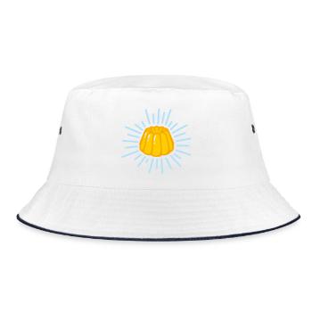 pudding - Bucket Hat - white/navy - Front