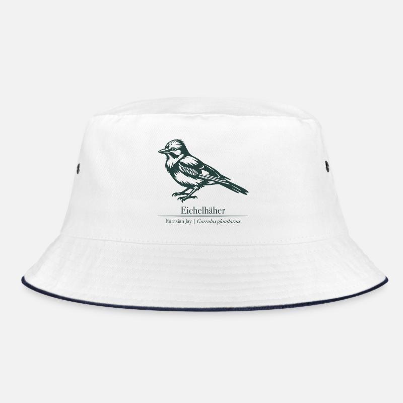 Jay Silhouette | Ornithology | Drawing Bucket Hat