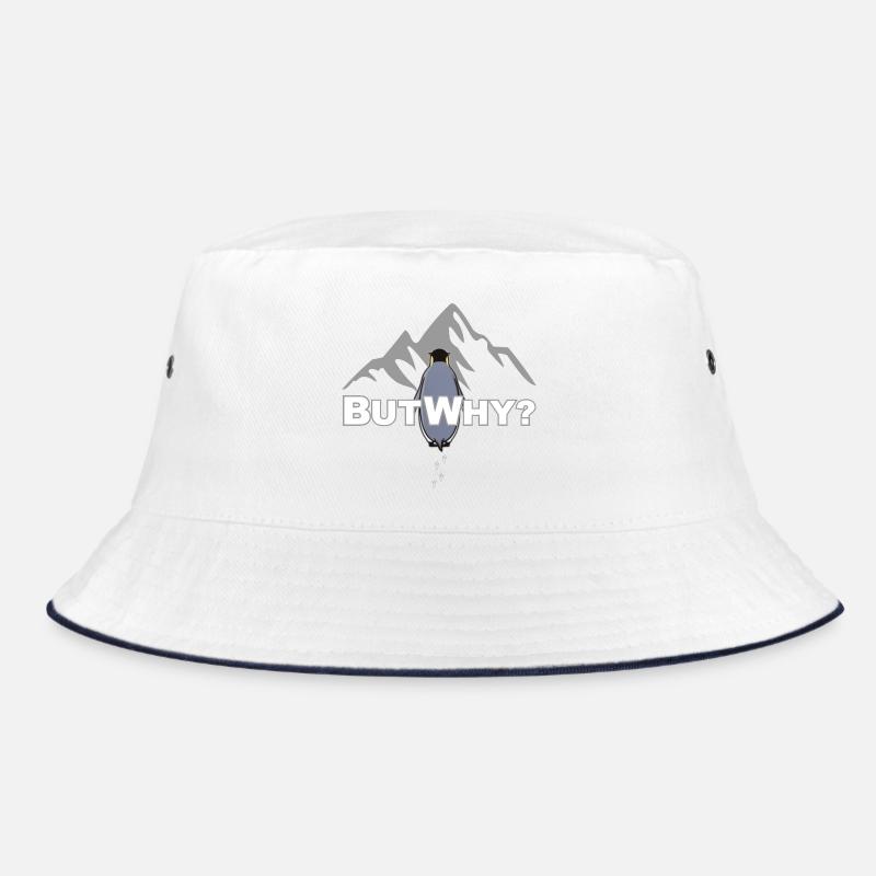 But Why? Pinguin Meme Motivation Bucket Hat