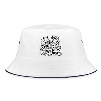 Gourmet unter Müllfreunden - Bucket Hat - Weiß/Navy - Vorne