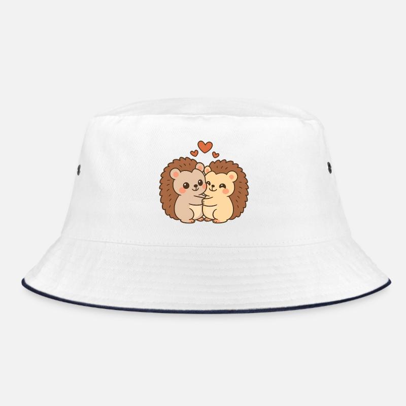 Valentinstag Herz Igel Paar Bucket Hat