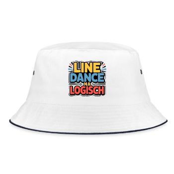 Line Dance Logical - Bucket Hat - white/navy - Front