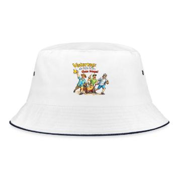 Vatertag - Gute Frage! - Bucket Hat - Weiß/Navy - Vorne
