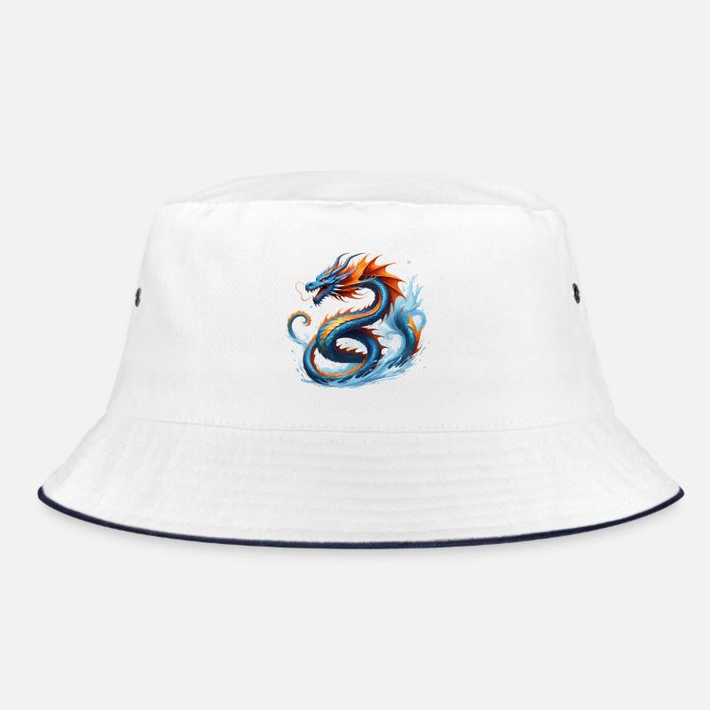 Drache Blauorange Drachesturm Bucket Hat