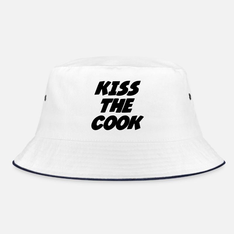 Kisses the Cook - Kitchen - Bucket Hat - white/navy