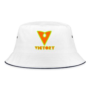 Victory - Bucket Hat - white/navy - Front
