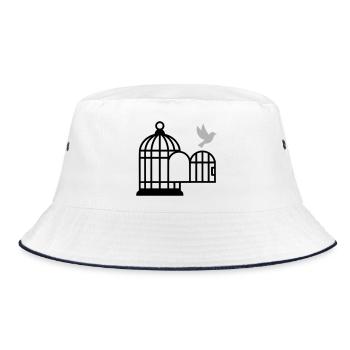 Birdcage Liberté Ouverte - Bob - blanc/marine - Devant