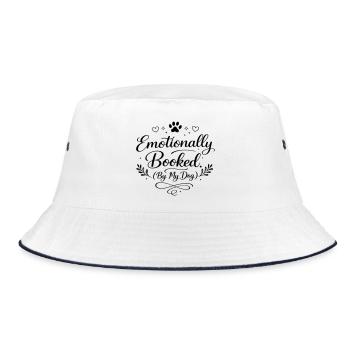 Emotionally booked - Bucket Hat - white/navy - Front