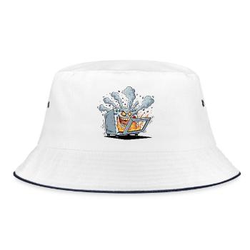 Fiery Kitchen Oven Monster - Bucket Hat - white/navy - Front
